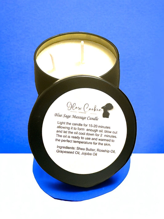 Blue Sage Massage Candle